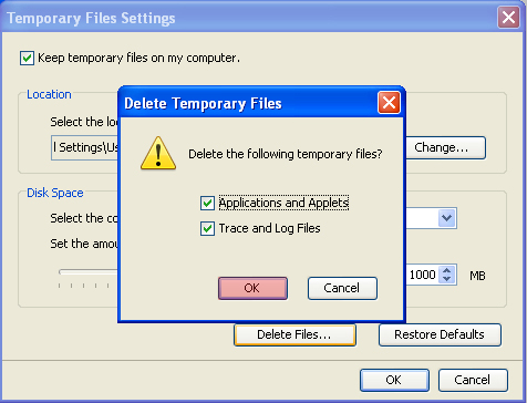 Clearing Java Cache - Windows Edition